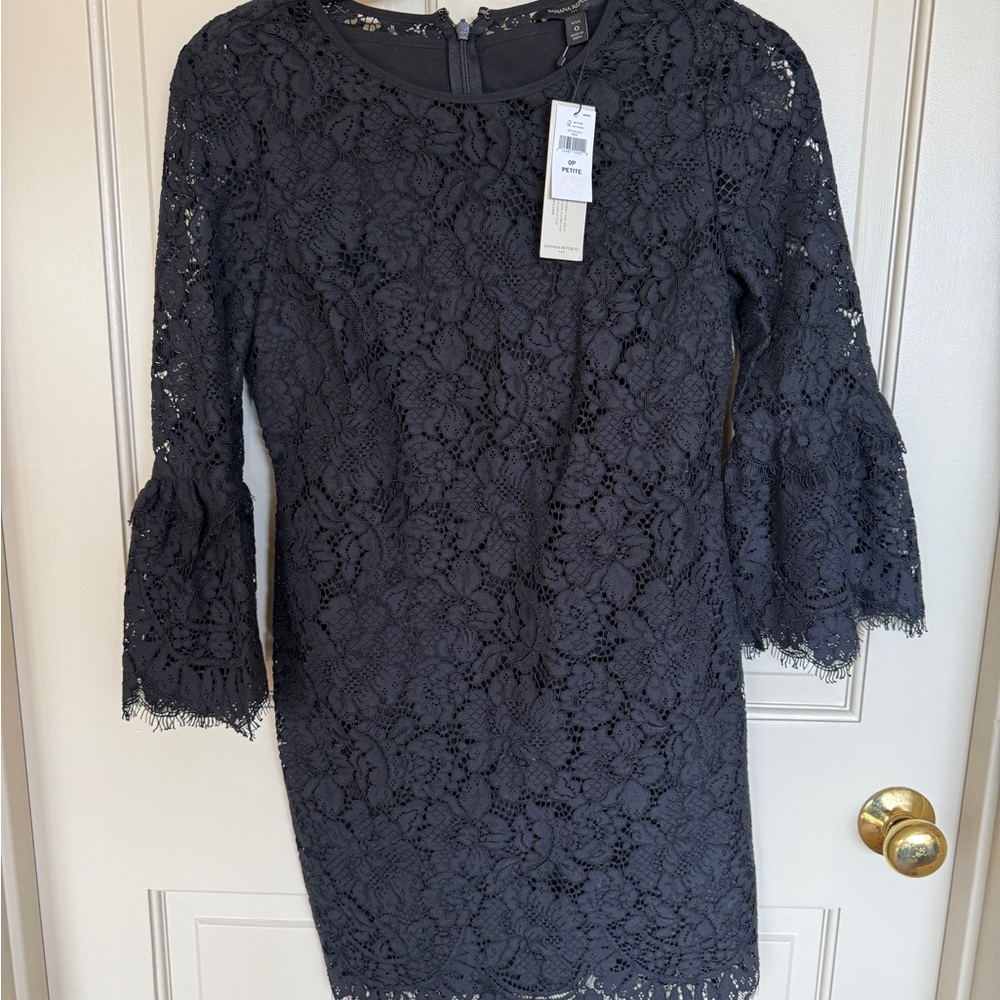 NWT Banana Republic Black Lace Dress